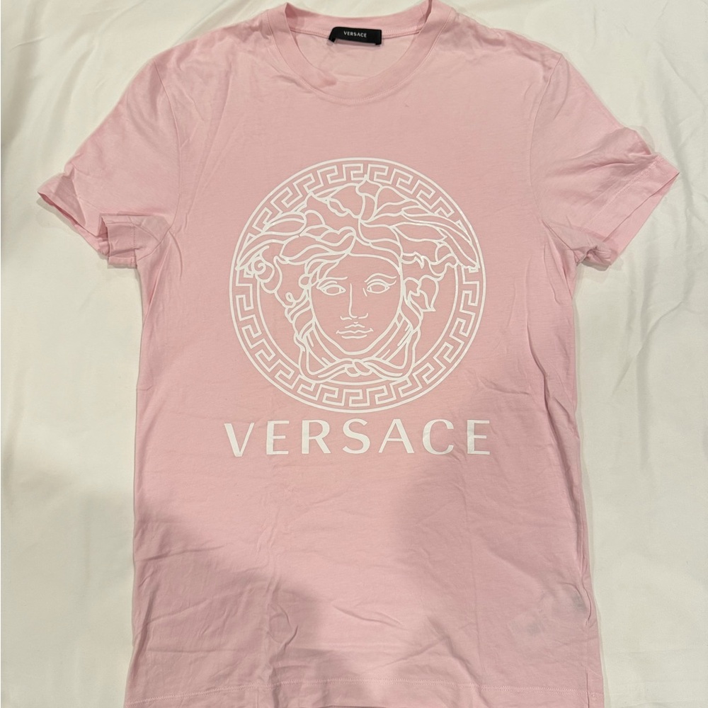 Versace Light Pink Graphic Tee